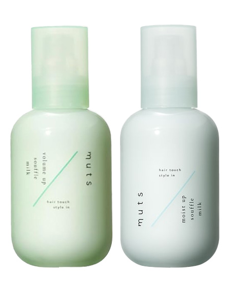 ADJUVANT ミューツ ヘアタッチ スフレミルク, ボリュームアップ・モイストアップ 各1本セット, 150ml, 洗い流さないトリートメント